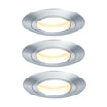 Paulmann EBL Set Coin dim sat rund starr LED 3x7W 2700K 230V 51mm Alu ged/Alu Zink