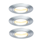 Paulmann EBL Set Coin dim sat rund starr LED 3x7W 2700K 230V 51mm Alu ged/Alu Zink