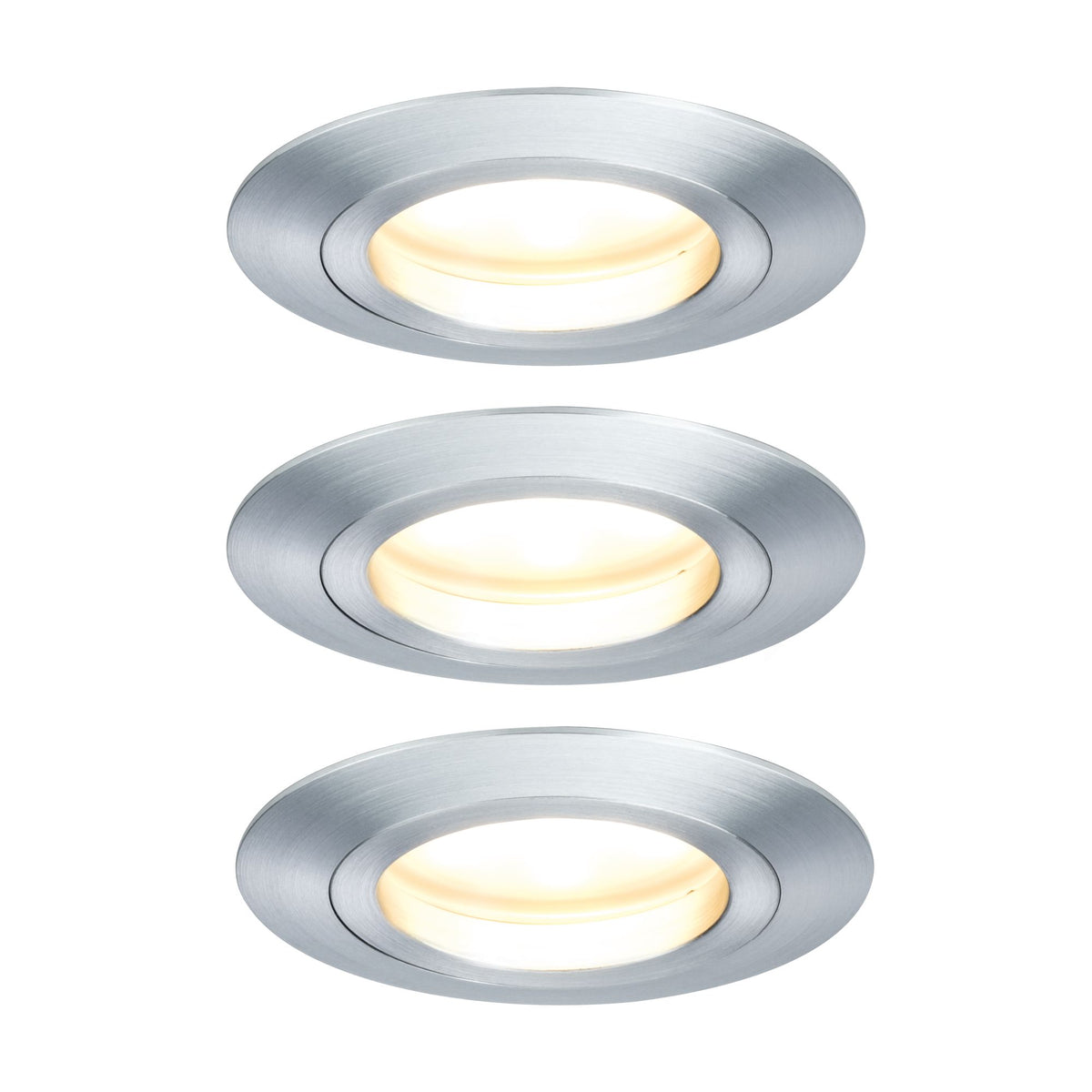 Paulmann EBL Set Coin dim sat rund starr LED 3x7W 2700K 230V 51mm Alu ged/Alu Zink