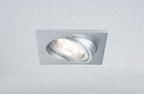 Paulmann EBL Set Coin dim sat eckig schwb LED 1x7W 2700K 230V 51mm Alu ged/Alu Zink