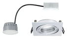Paulmann EBL Set Coin dim sat eckig schwb LED 1x7W 2700K 230V 51mm Alu ged/Alu Zink