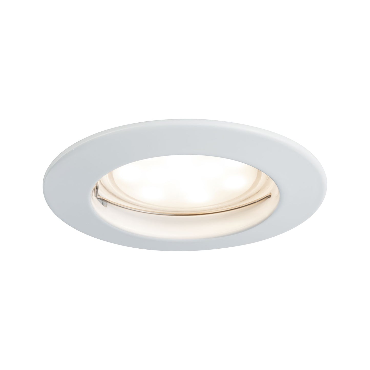 Paulmann EBL Set Coin sat rund starr LED 1x6,8W 2700K 230V 51mm Weiß m/Alu Zink