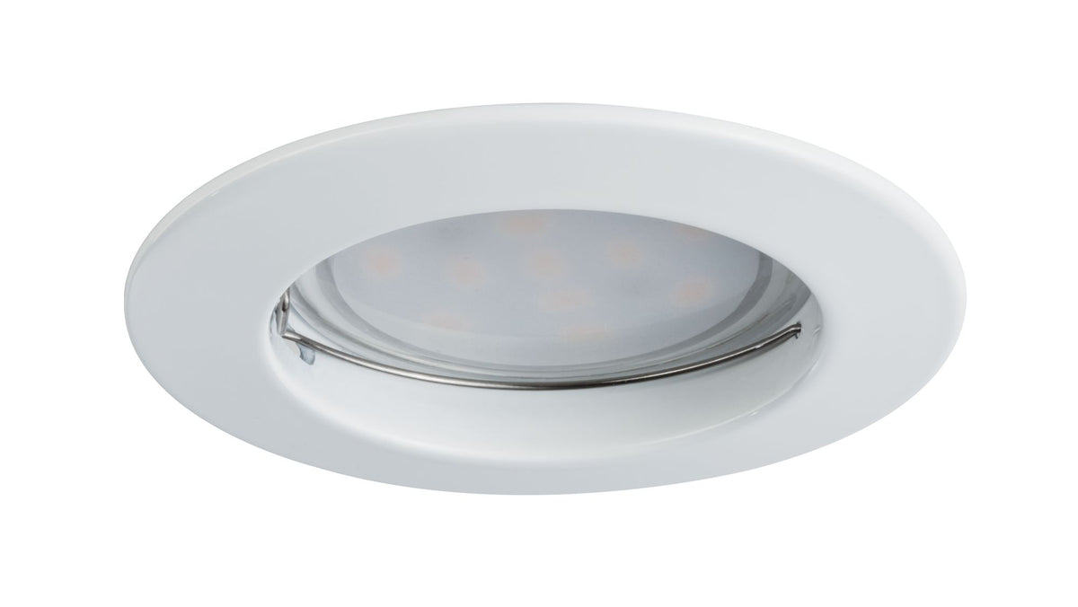 Paulmann EBL Set Coin sat rund starr LED 1x6,8W 2700K 230V 51mm Weiß m/Alu Zink