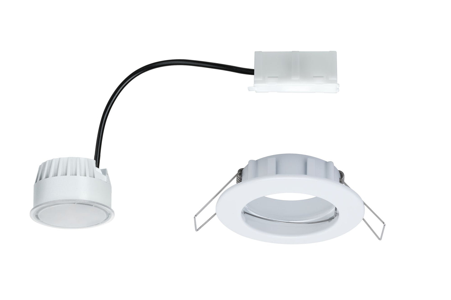 Paulmann EBL Set Coin sat rund starr LED 1x6,8W 2700K 230V 51mm Weiß m/Alu Zink