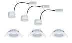 Paulmann EBL Set Coin sat rund starr LED 3x6,8W 2700K 230V 51mm Weiß m / Alu Zink