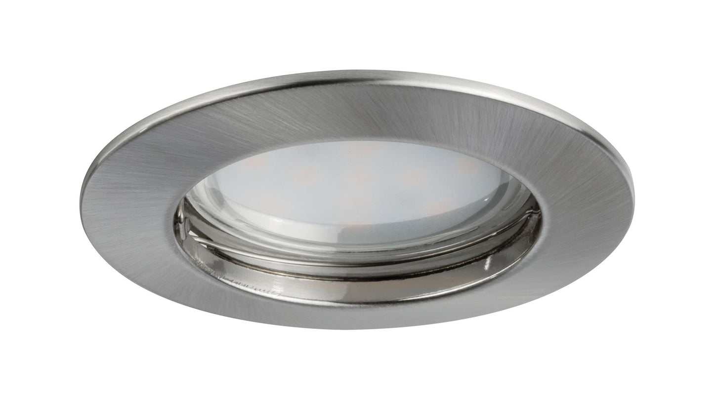 Paulmann EBL Set Coin sat rund starr LED 1x6,8W 2700K 230V 51mm Eisen geb/Alu Zink
