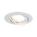 Paulmann EBL Set Coin sat rund schwb LED 1x6,8W 2700K 230V 51mm Weiß m/Alu Zink