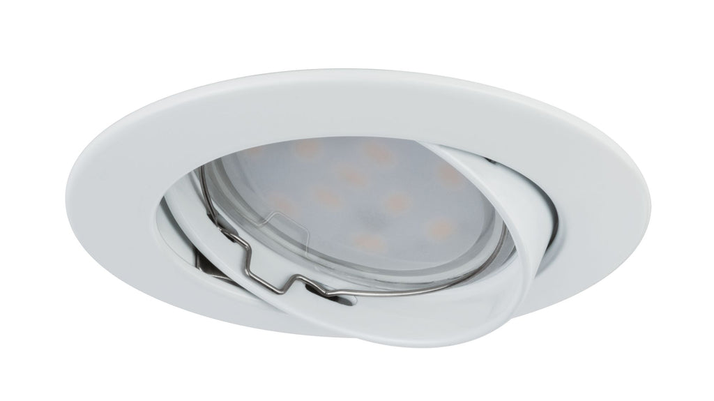 Paulmann EBL Set Coin sat rund schwb LED 1x6,8W 2700K 230V 51mm Weiß m/Alu Zink