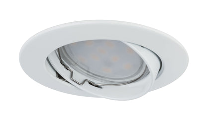 Paulmann EBL Set Coin sat rund schwb LED 1x6,8W 2700K 230V 51mm Weiß m/Alu Zink