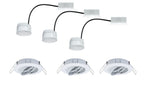 Paulmann EBL Set Coin sat rund schwb LED 3x6,8W 2700K 230V 51mm Weiß m/Alu Zink