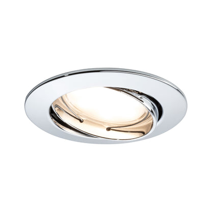 Paulmann EBL Set Coin sat rund schwb LED 1x6,8W 2700K 230V 51mm Chrom/Alu Zink