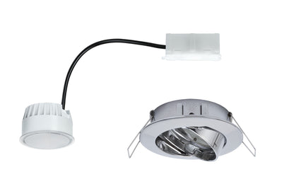 Paulmann EBL Set Coin sat rund schwb LED 1x6,8W 2700K 230V 51mm Chrom/Alu Zink