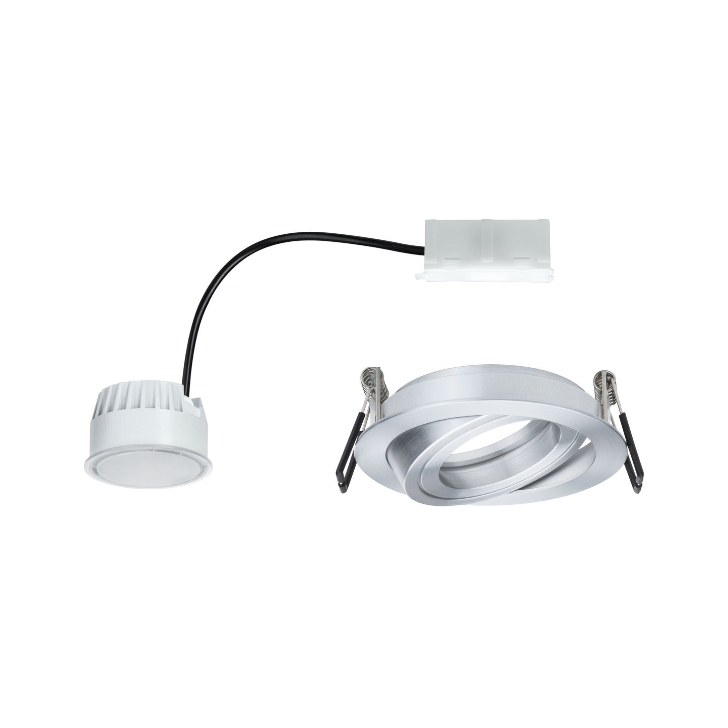 Paulmann EBL Set Coin sat rund schwb LED 1x6,8W 2700K 230V 51mm Alu ged/Alu Zink