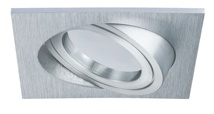 Paulmann EBL Set Coin sat eckig schwb LED 1x6,8W 2700K 230V 51mm Alu ged/Alu Zink