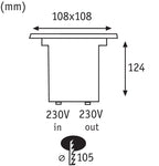 Paulmann Special EBL Set Boden IP67 eckig GU10 3,5W 230V 108x108mm Edelstahl/Metall