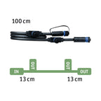 Paulmann Outdoor Plug & Shine Cable IP68 1m 1in-3out 2x1,5qmm Schwarz Kunststoff