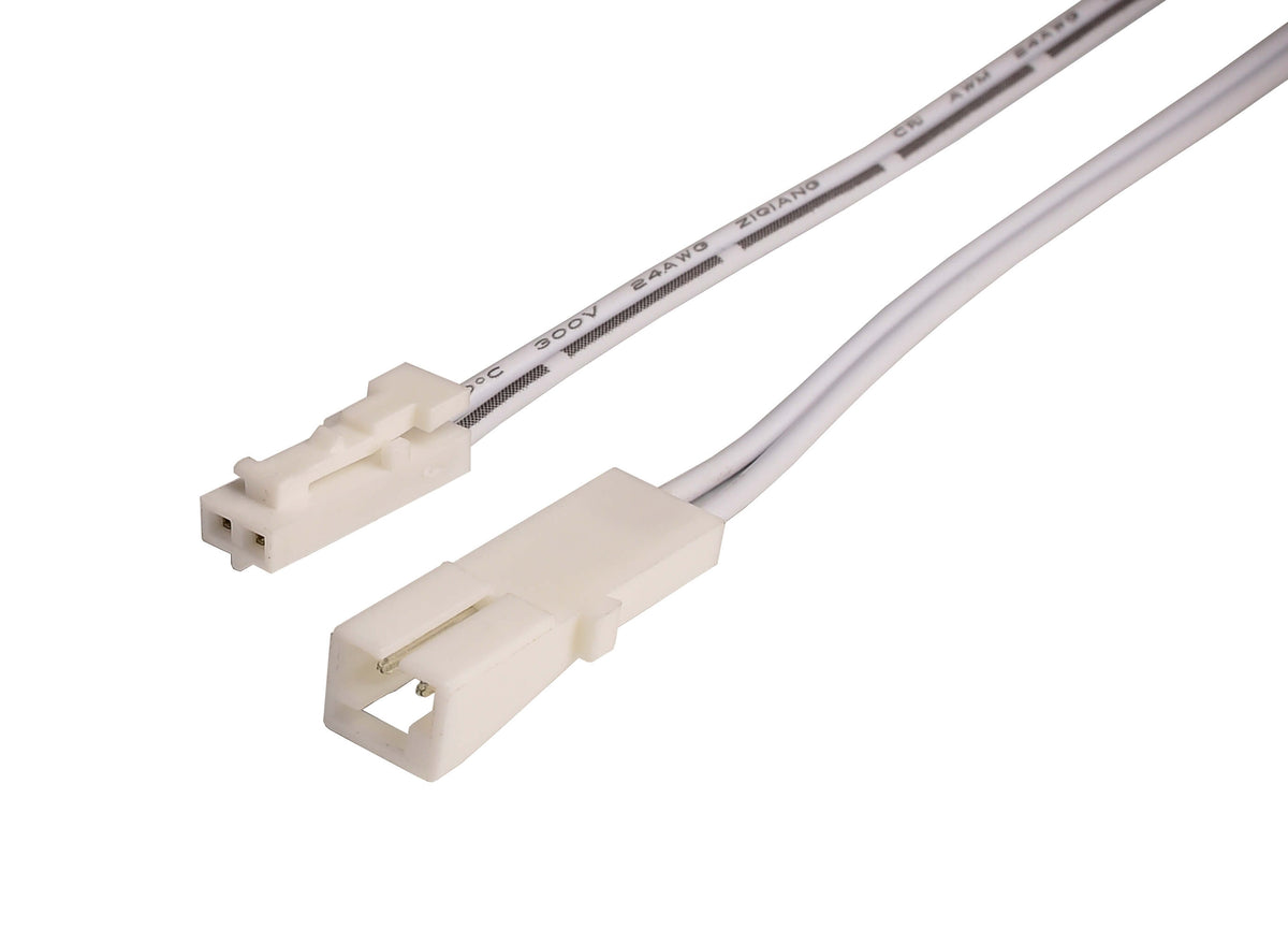 Deko-Light MINI-AMP Verlängerungskabel (Stecker-Buchse) 200cm, 12V/24V, max. 3A, IP20  Weiß