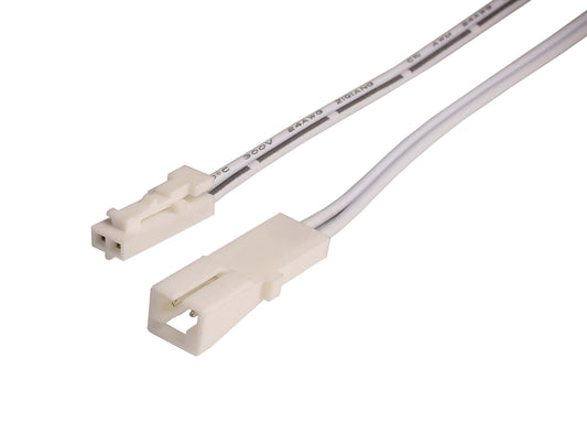 Deko-Light MINI-AMP Verlängerungskabel (Stecker-Buchse) 200cm, 12V/24V, max. 3A, IP20  Weiß