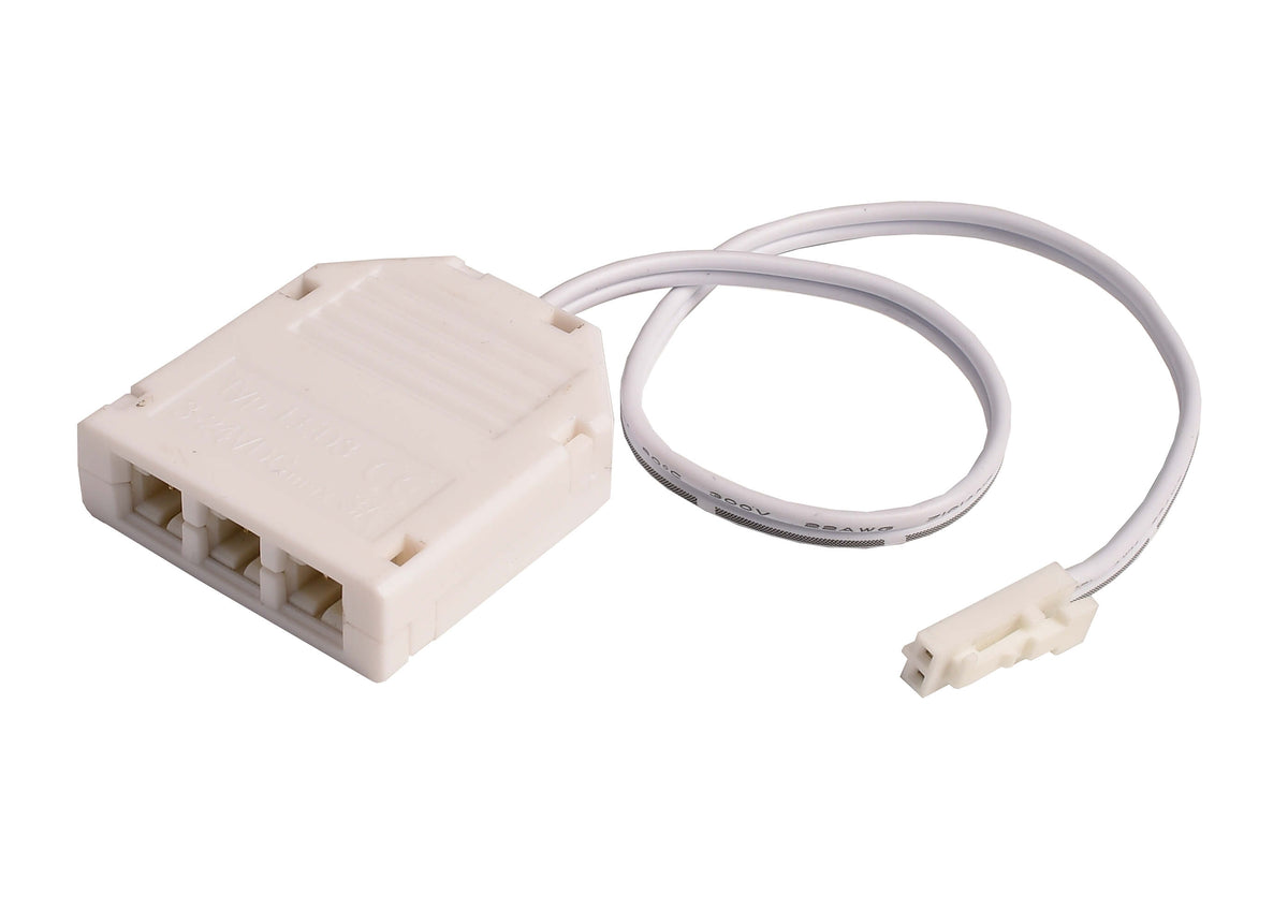 Deko-Light MINI-AMP 3-fach Verteiler (1x Stecker, 3x Buchse) 20cm, 12V/24V, max. 3A, IP20  Weiß