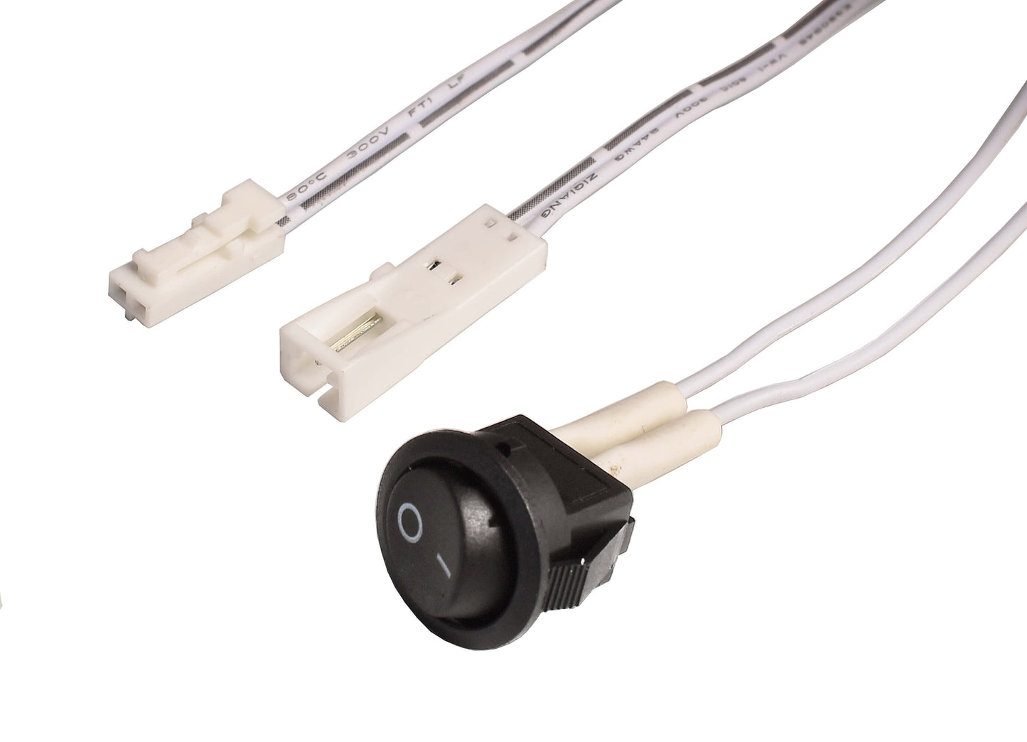 Deko-Light MINI-AMP Einbauschalter (Stecker-Buchse) 2x 100cm, 12V/24V, max. 3A, IP20  Weiß