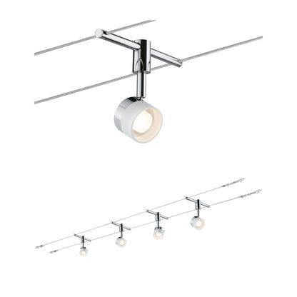Paulmann Wire System Stage 4x5W Weiß/Chrom 230/12V 30VA Metall/Glas