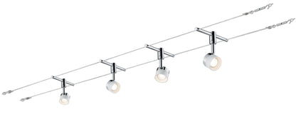 Paulmann Wire System Stage 4x5W Weiß/Chrom 230/12V 30VA Metall/Glas