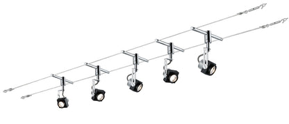 Paulmann Wire System Phase 5x5W Schwarz/Chrom 230/12V 36VA Metall