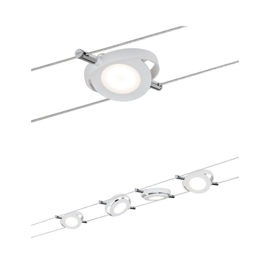 Paulmann Wire Systems DC LED Set RoundMac 4x4W Weiß matt 230V/12V DC 36VA Metall