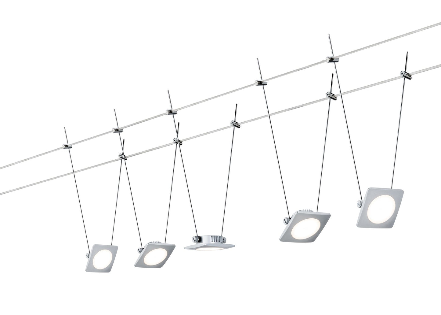 Paulmann Wire Systems DC Set QuadLED 5x4W Chrom matt 230V/12V DC 36VA Metall