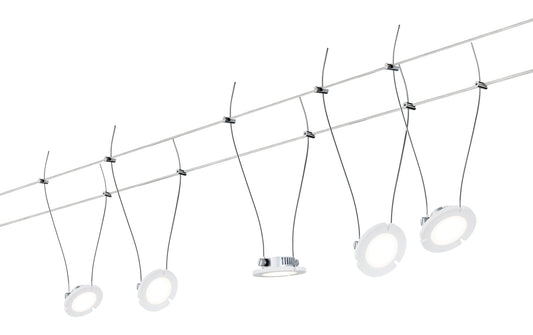 Paulmann Wire Systems DC Set DaisyLED 5x4W Chrom matt 230V/12V DC 30VA Metall