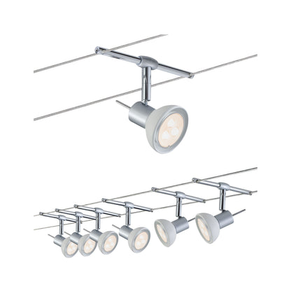 Paulmann Wire System SheelaLED 6x4W GU5,3 Chrom matt/Opal 230/12V 80VA Metall/Glas