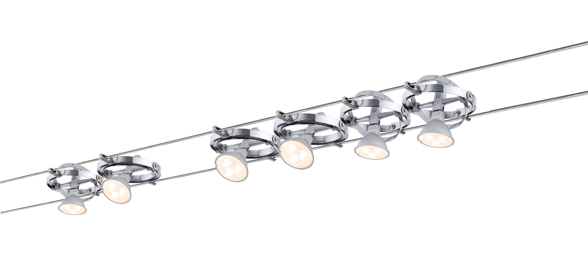Paulmann Wire System Cardan LED 6x4W GU5,3 Chrom/Chrom matt 230/12V 80VA Metall