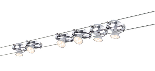 Paulmann Wire System Cardan LED 6x4W GU5,3 Chrom/Chrom matt 230/12V 80VA Metall
