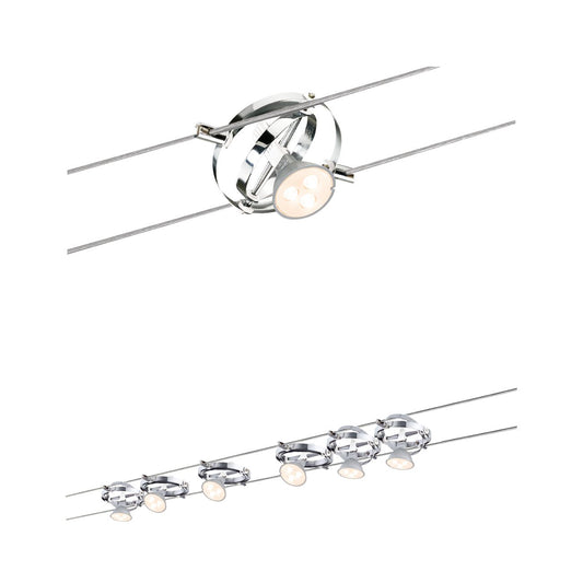 Paulmann Wire System Cardan LED 6x4W GU5,3 Chrom/Weiß 230/12V 80VA Metall