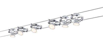 Paulmann Wire System Cardan LED 6x4W GU5,3 Chrom/Weiß 230/12V 80VA Metall