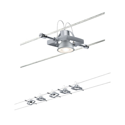 Paulmann WireSystem Set MacII max 5x10W GU5,3 Chrom matt 230/12V 60VA Metall/Kunststof