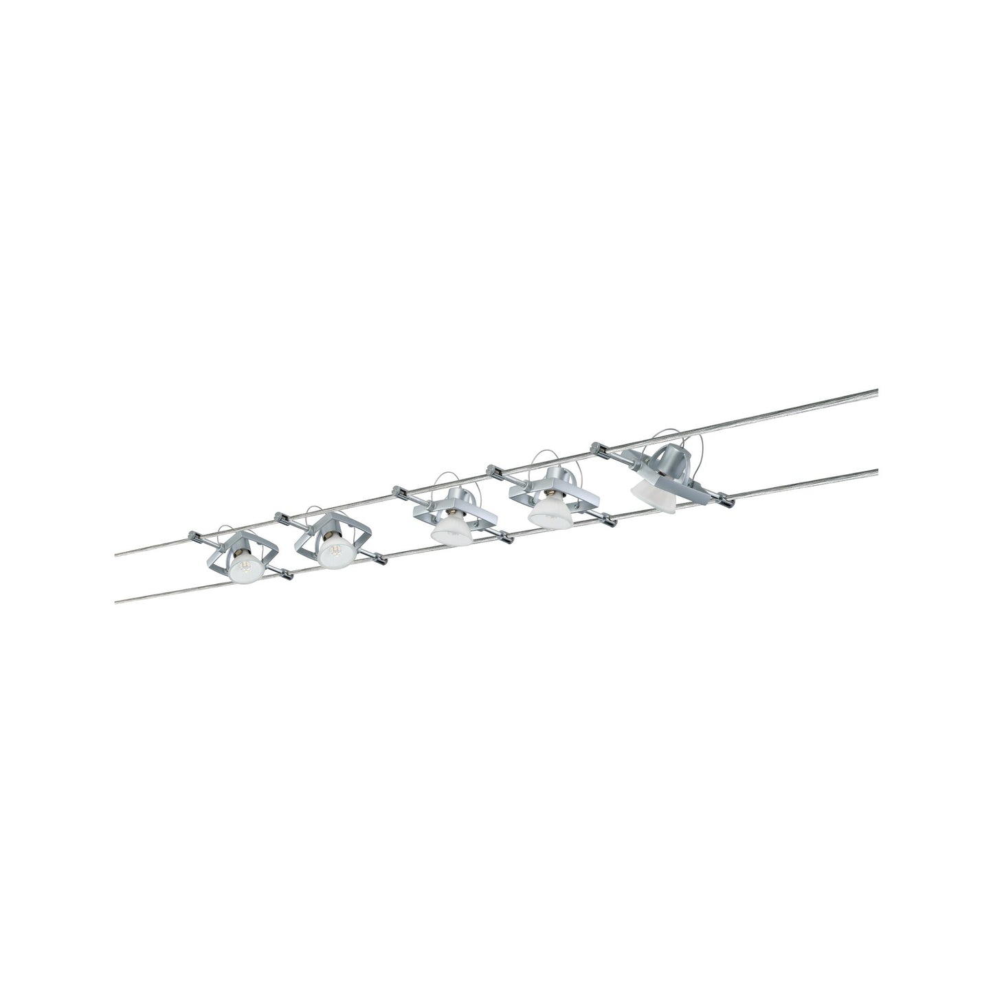 Paulmann WireSystem Set MacII max 5x10W GU5,3 Chrom matt 230/12V 60VA Metall/Kunststof