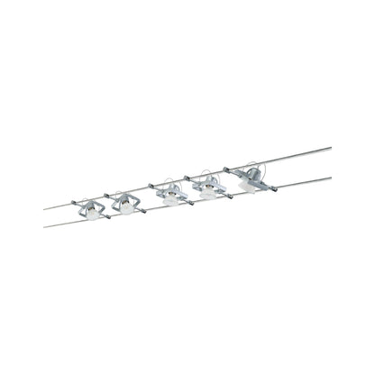 Paulmann WireSystem Set MacII max 5x10W GU5,3 Chrom matt 230/12V 60VA Metall/Kunststof