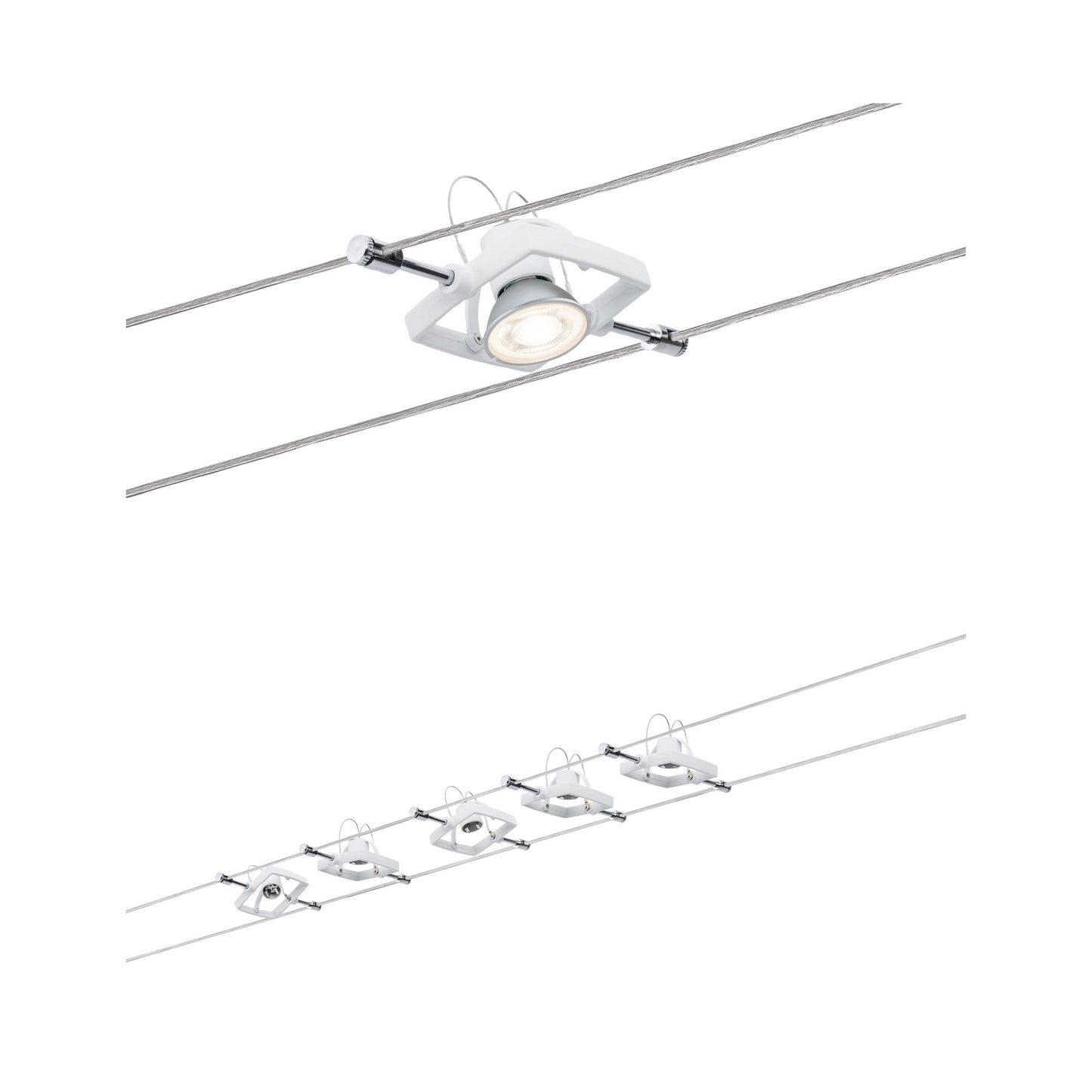 Paulmann WireSystem Set MacII max 5x10W GU5,3 Weiß 230/12V 60VA Metall
