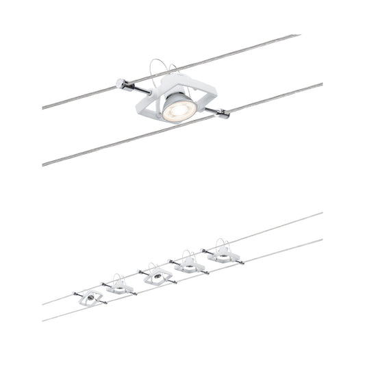 Paulmann WireSystem Set MacII max 5x10W GU5,3 Weiß 230/12V 60VA Metall