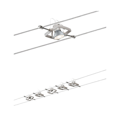 Paulmann WireSystem Set MacII max 5x10W GU5,3 Nickel satiniert 230/12V 60VA Metall