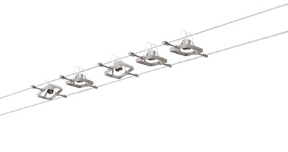 Paulmann WireSystem Set MacII max 5x10W GU5,3 Nickel satiniert 230/12V 60VA Metall
