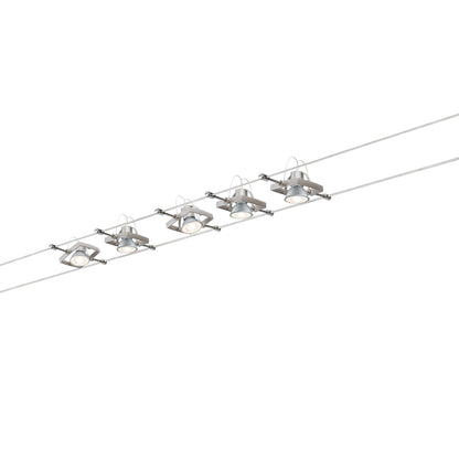Paulmann WireSystem Set MacII max 5x10W GU5,3 Nickel satiniert 230/12V 60VA Metall