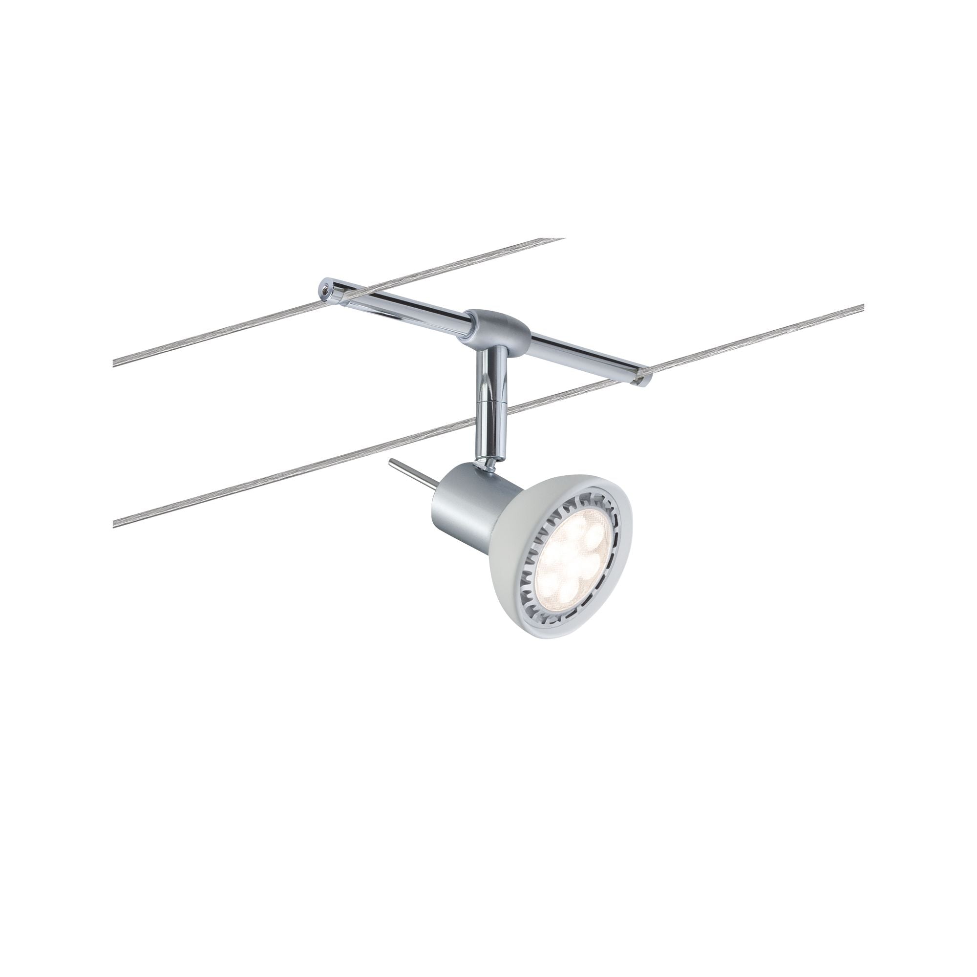 Paulmann WireSystem Set Sheela max 5x10W GU5,3 Chrom matt/Opal 230/12V 60VA Metall/Glas