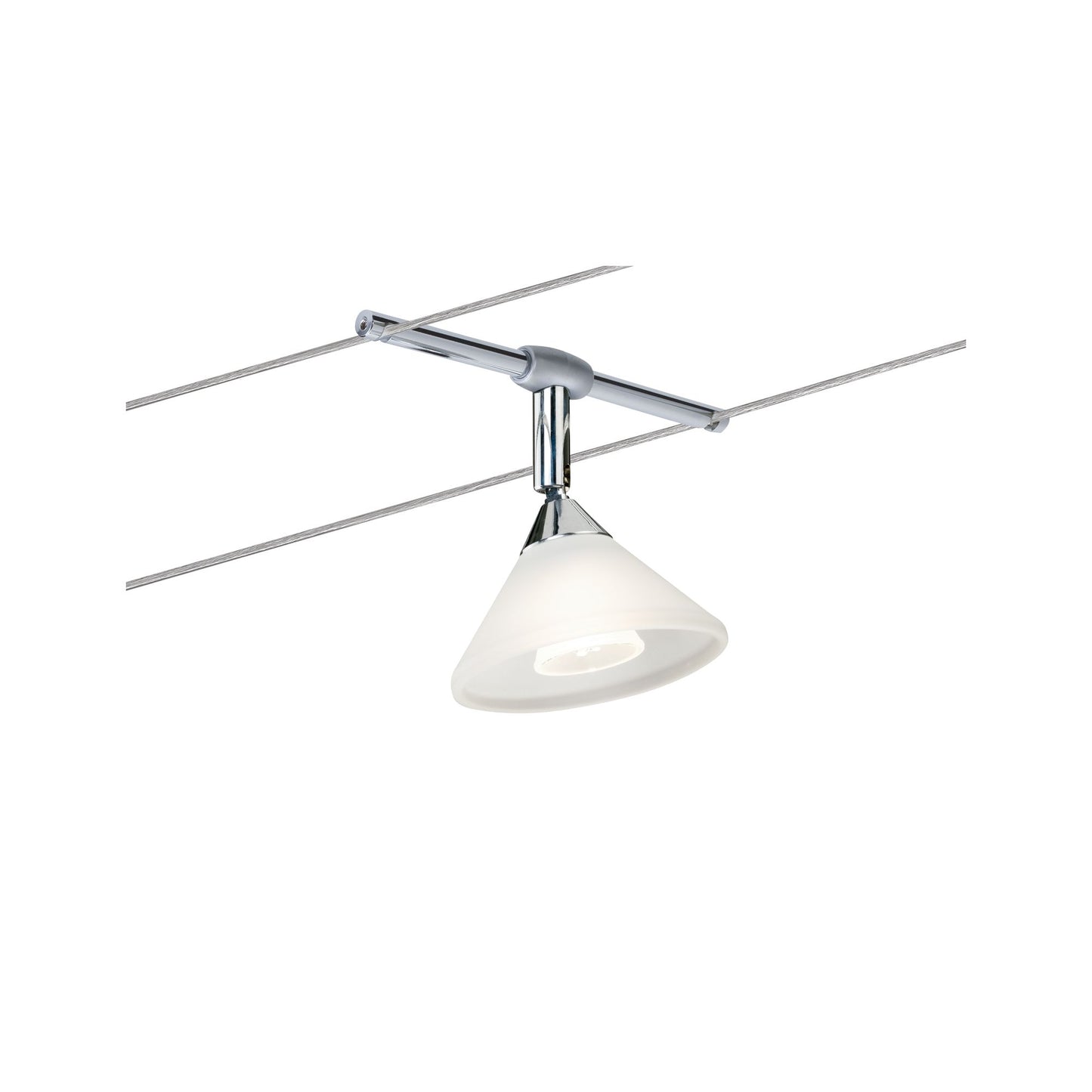 Paulmann WireSystem Colmar max 5x10W GU4 Chrom/Satin 230/12V 80VA Metall/Glas