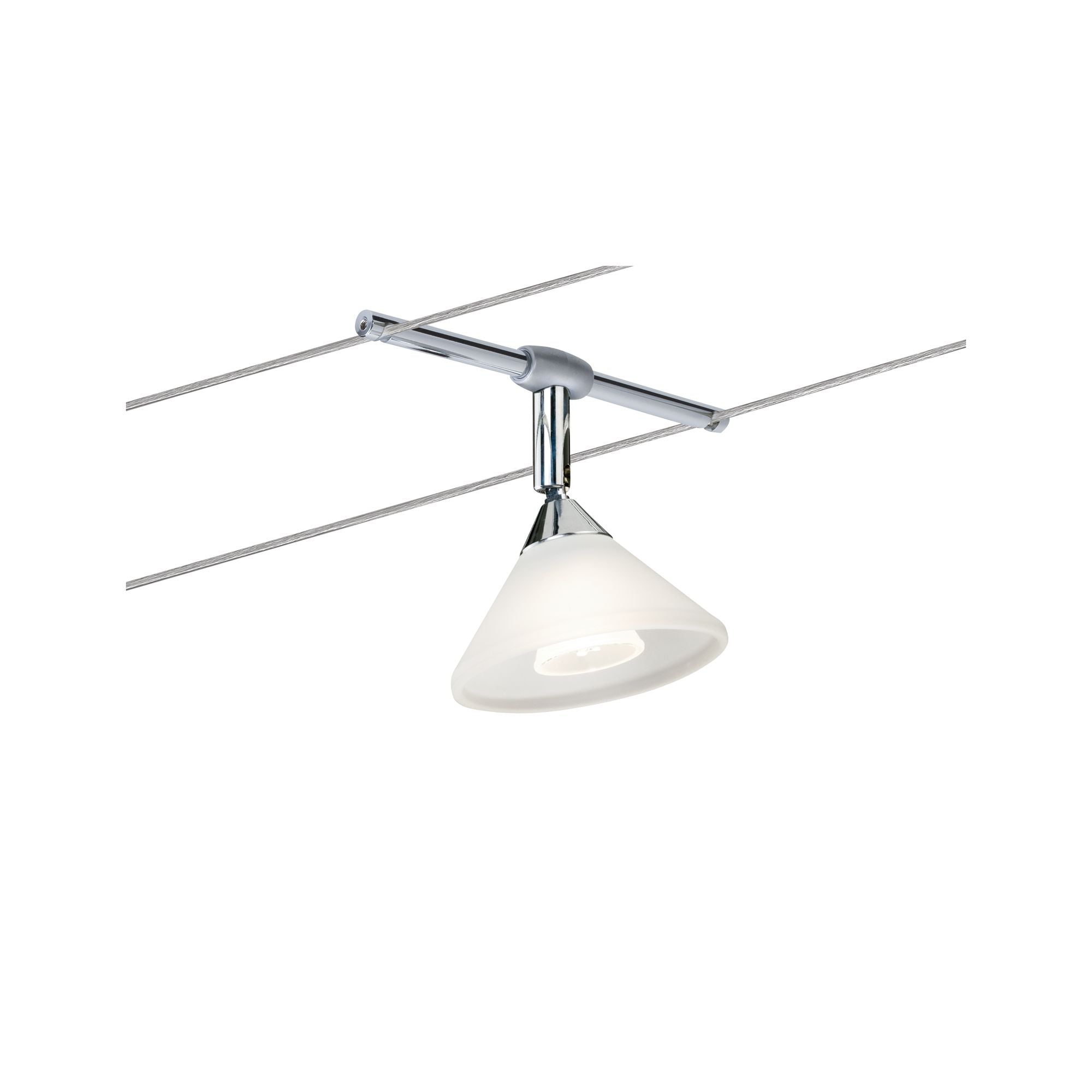 Paulmann WireSystem Colmar max 5x10W GU4 Chrom/Satin 230/12V 80VA Metall/Glas