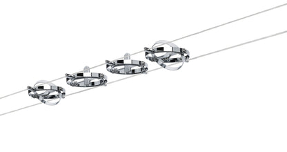 Paulmann WireSystem Cardan max 4x10W GU5,3 Chrom matt/Chrom 230/12V 80VA Metall