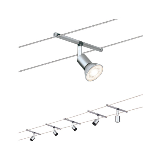 Paulmann WireSystem Spice Salt max 5x10W GU5,3 Chrom matt 230/12V 80VA Metall