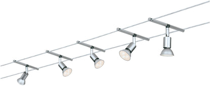 Paulmann WireSystem Spice Salt max 5x10W GU5,3 Chrom matt 230/12V 80VA Metall