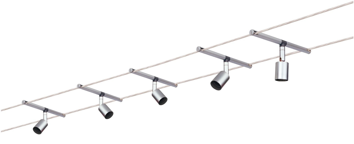 Paulmann WireSystem Spice Salt max 5x10W GU5,3 Chrom matt 230/12V 80VA Metall
